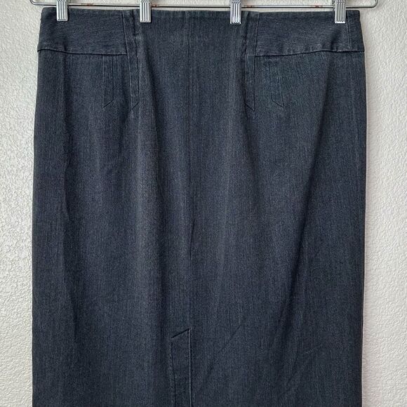 Lane Bryant Soft Denim Charcoal Gray Pencil Skirt - Picture 7 of 12